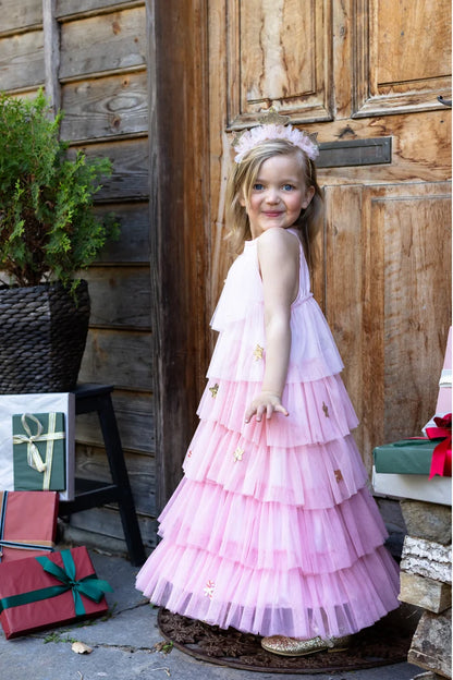 Christmas Tree Dress with Headpiece - Blush