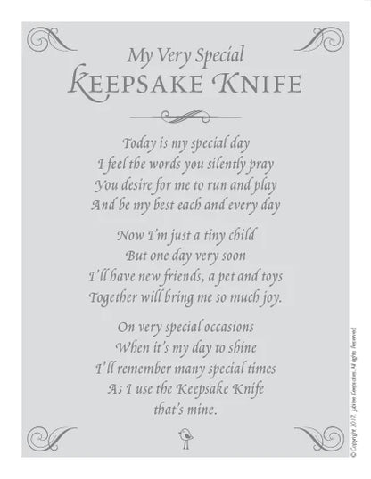 Elegant White Keepsake Cake Knife