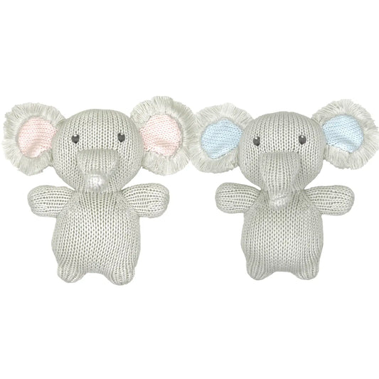 Elephant Zubaby 5" Knit Rattle