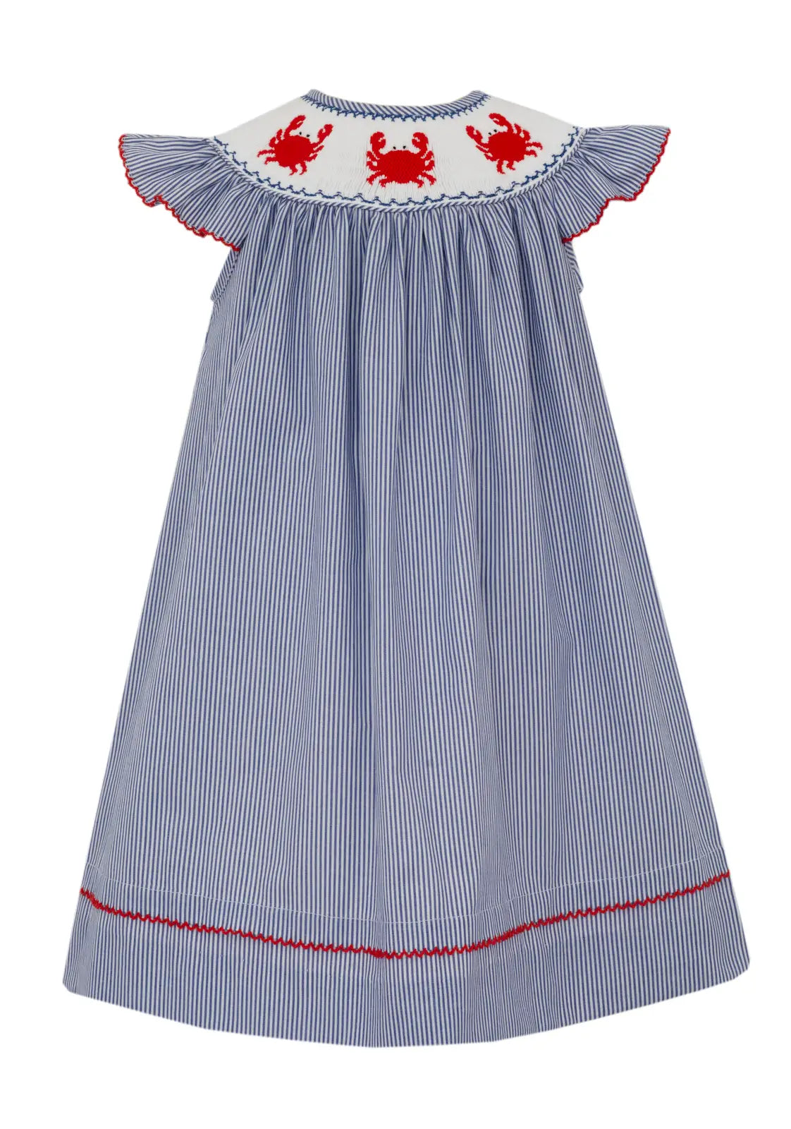 Crab Navy Blue And White Angel Wing Dress