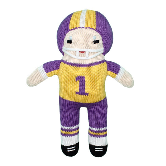 Football Player Purple and Gold