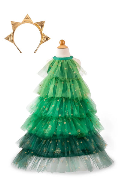 Christmas Tree Dress with Headpiece - Green