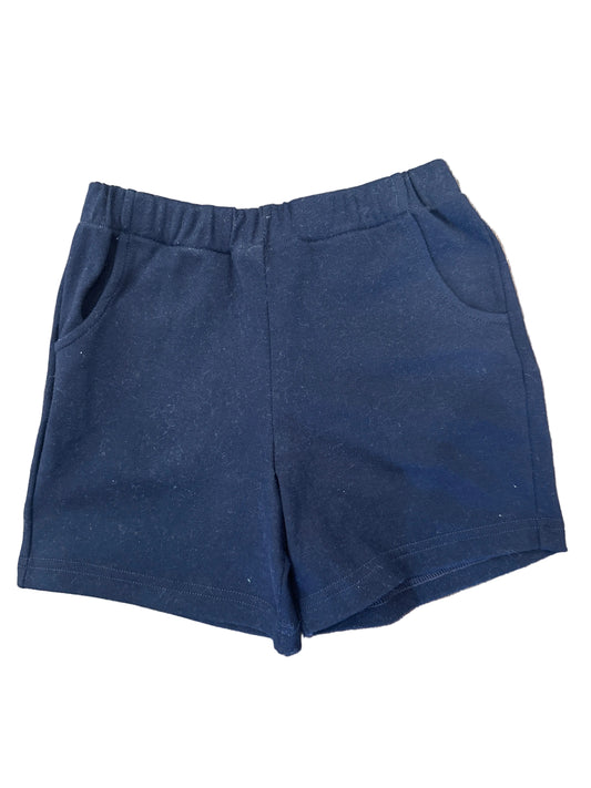 Navy Knit Boys Shorts with Pockets