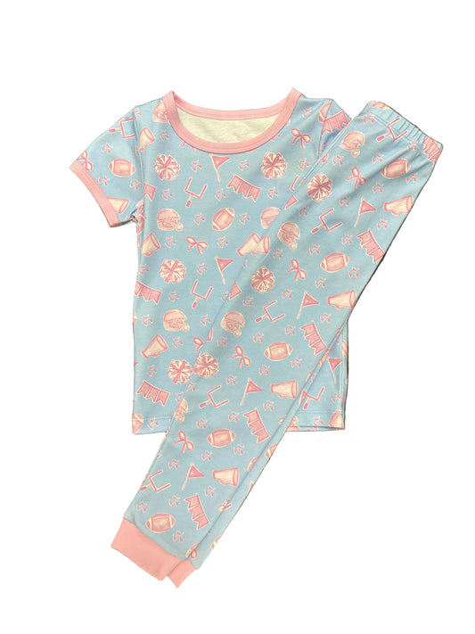 Girl Two Piece Jammies Game Day