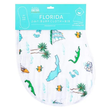 Florida Baby Burp & Bib Combo