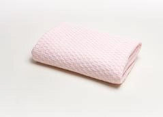 Stonewashed Basket Weave Blanket - Pink