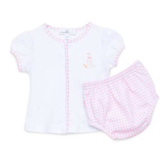 Silly Goose Diaper Cover Set Light Pink