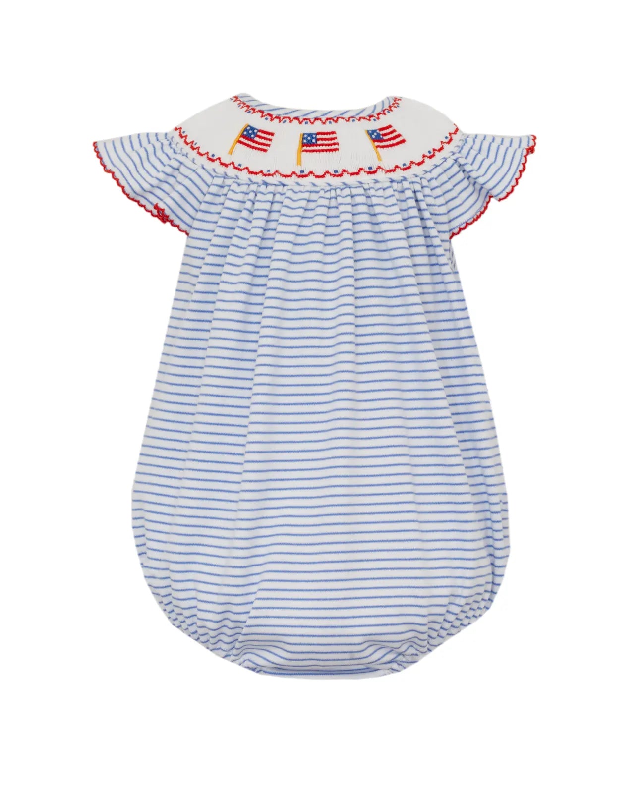 Flag Blue Knit Stripe Angel Wing Bishop Bubble