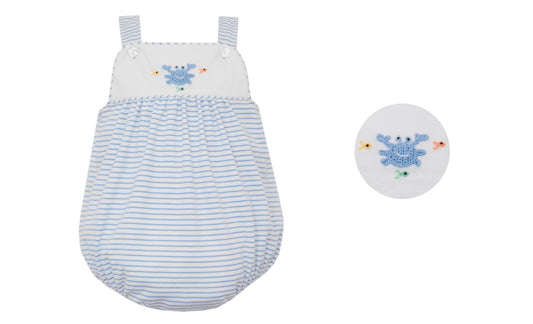 Crab Boys Light Blue Stripe Bubble