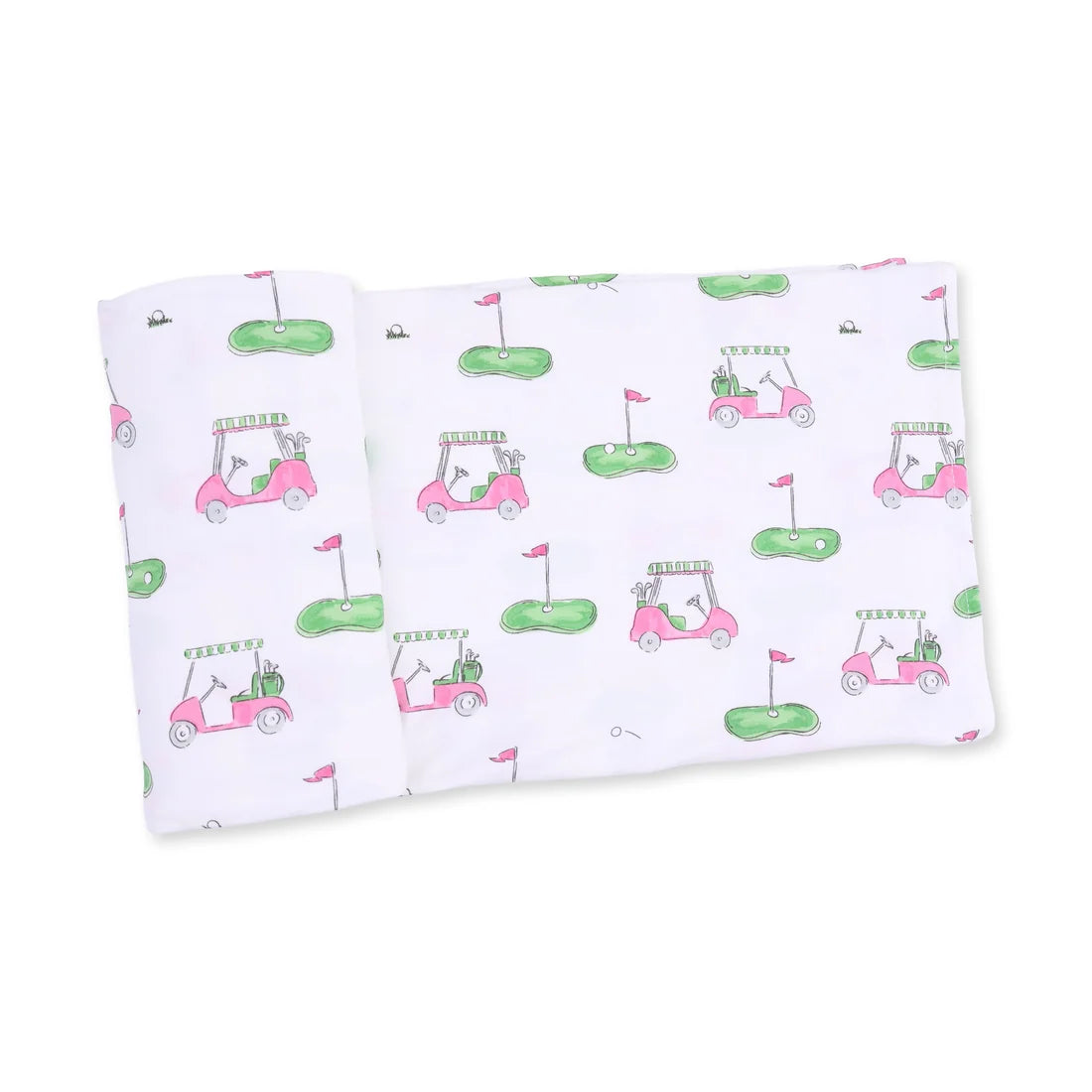 Golf Carts Pink - Swaddle Blanket