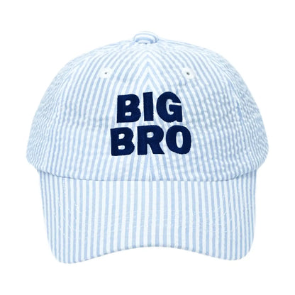 Big Bro Baseball Hat - Blue Seersucker