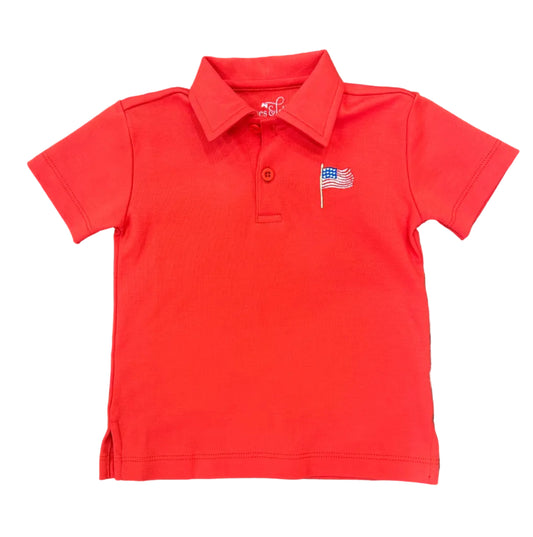 Patriotic Flag Knit Polo