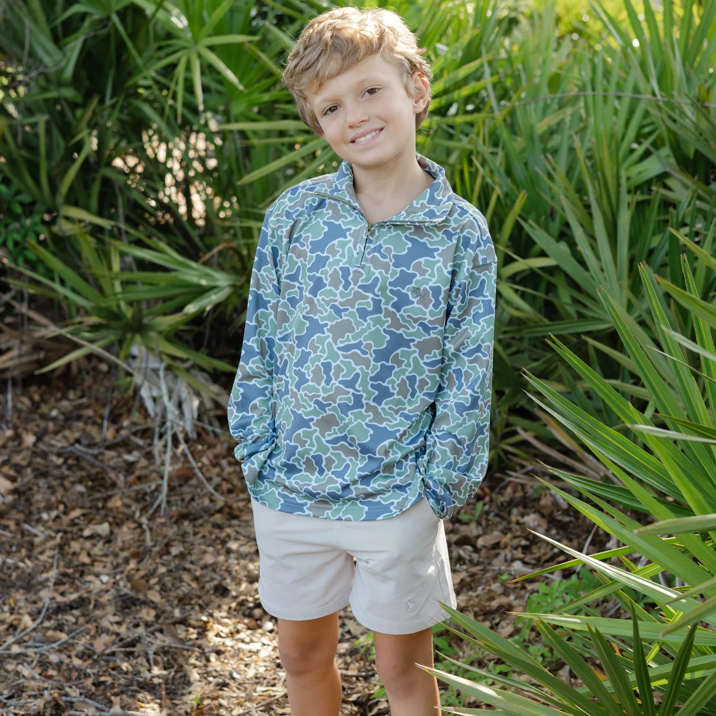 Performance Half Zip - Green Camo