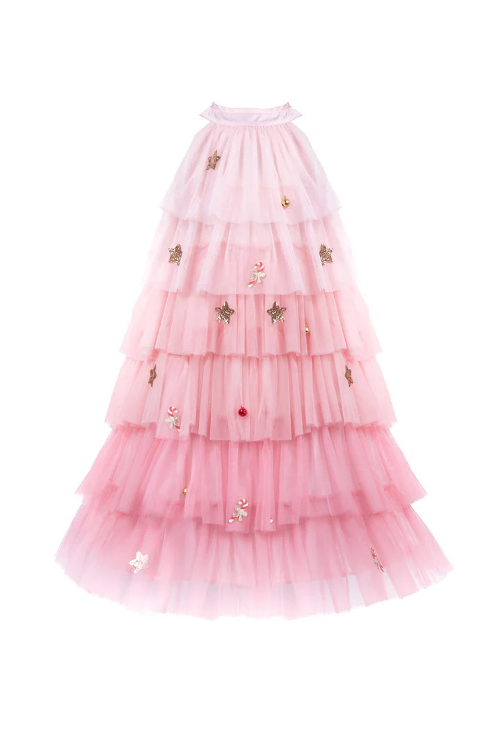Christmas Tree Dress with Headpiece - Blush