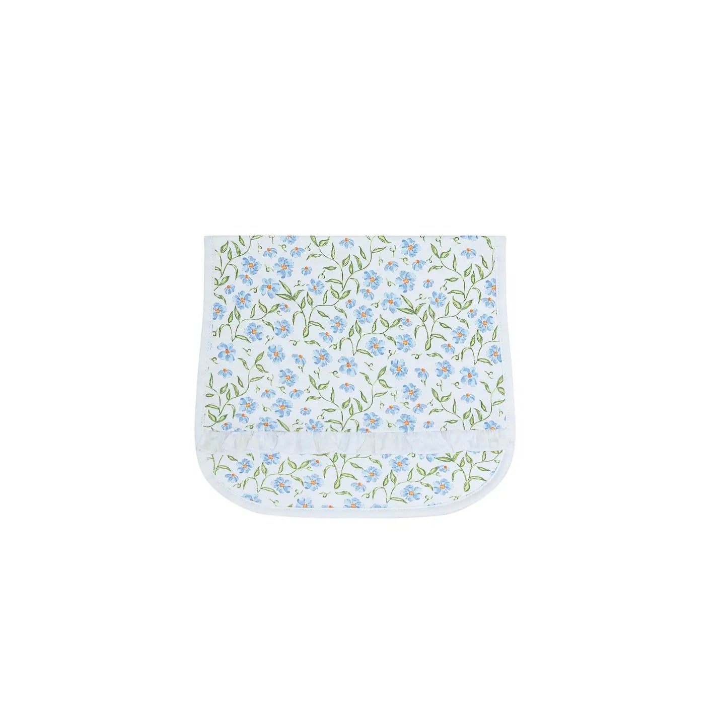 Blue Vines Print Burp Cloth