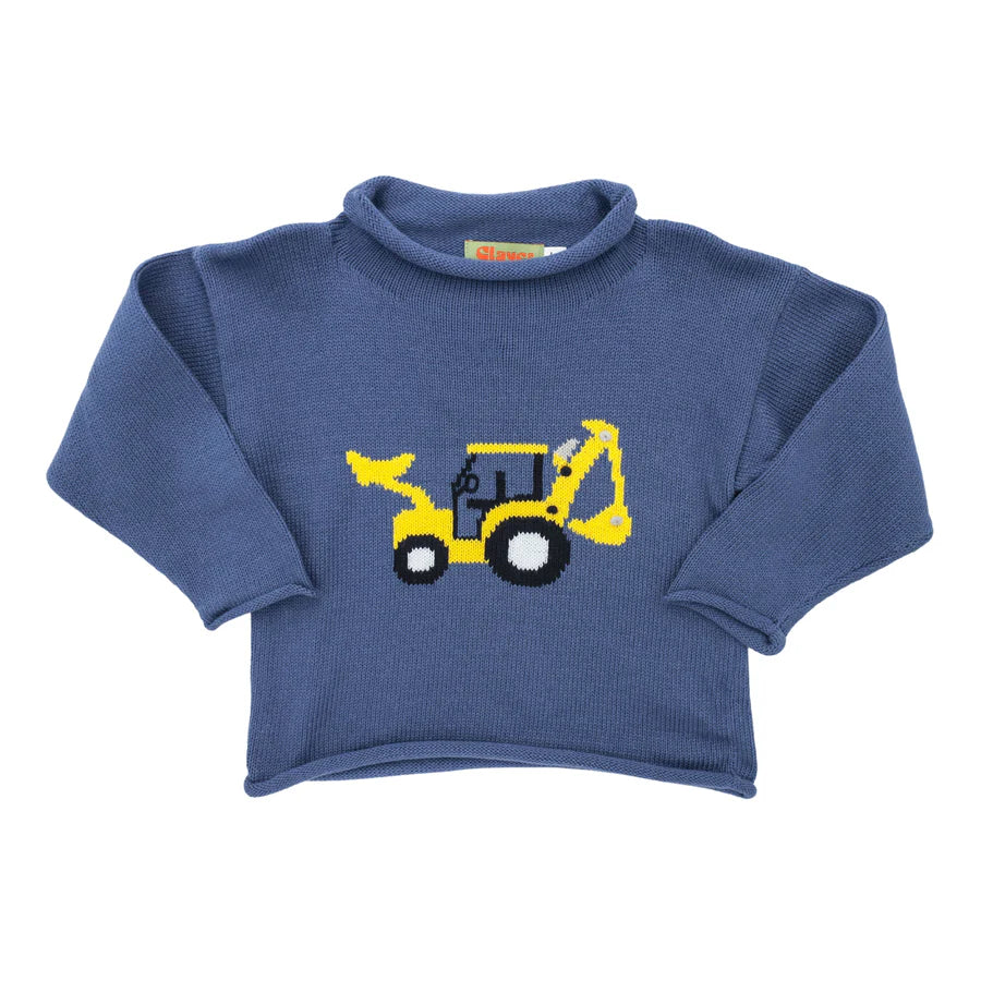 Rollneck Sweater Backhoe - Steel Blue