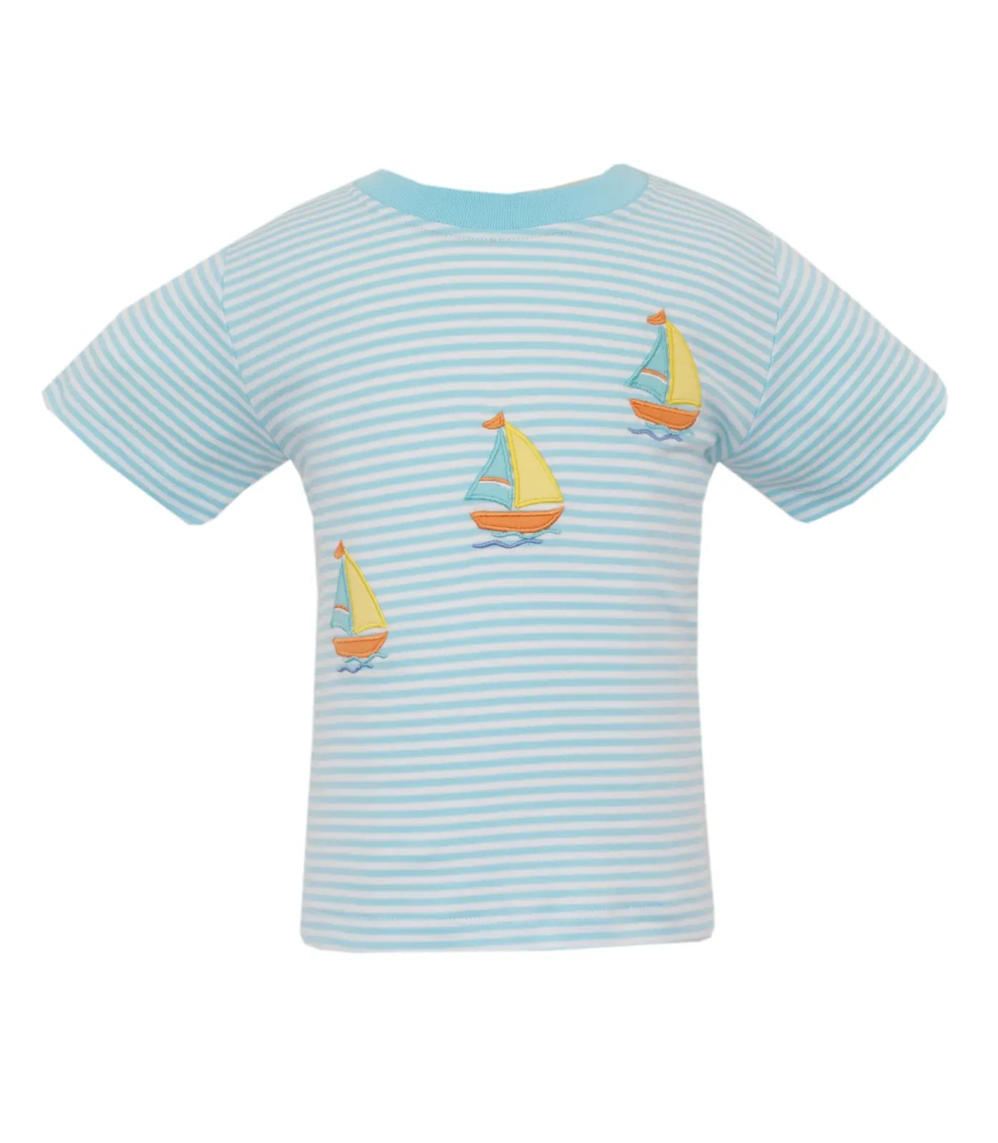 Sailboats Turquoise Knit Set
