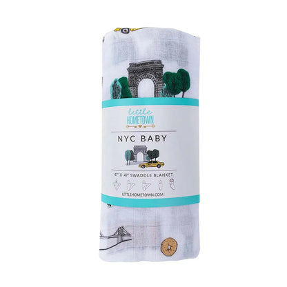 New York City Muslin Swaddle Blanket