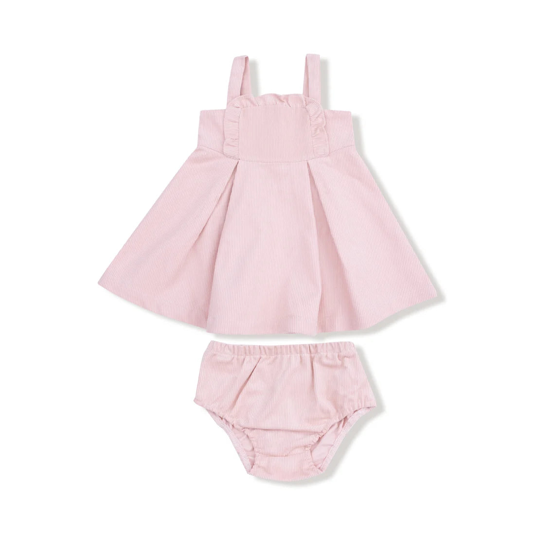 Corduroy Pink Ruffle Jumper With Diaper Cover