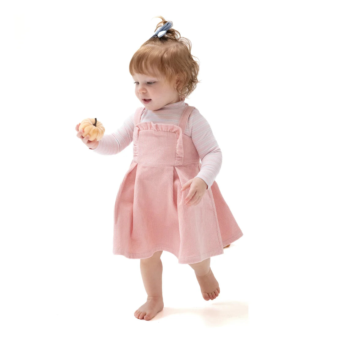 Corduroy Pink Ruffle Jumper With Diaper Cover