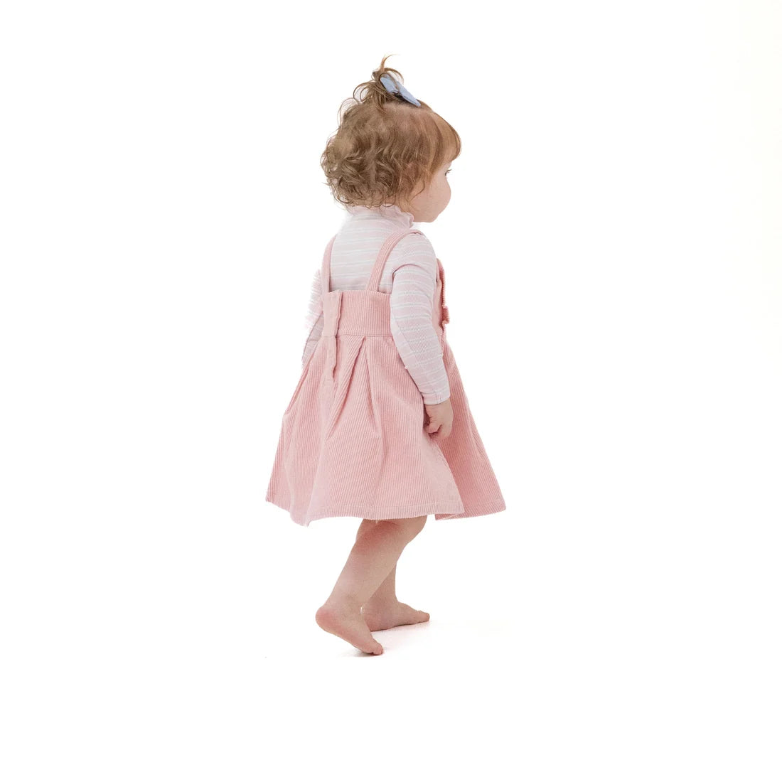 Corduroy Pink Ruffle Jumper With Diaper Cover