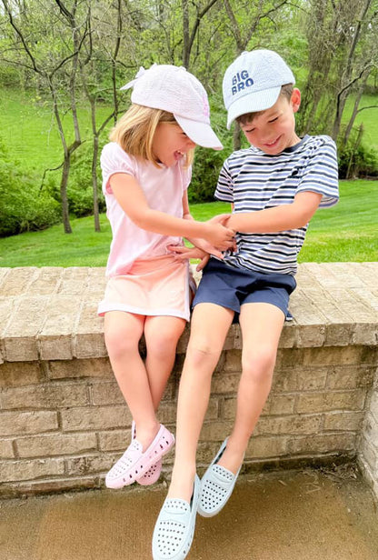 Big Bro Baseball Hat - Blue Seersucker