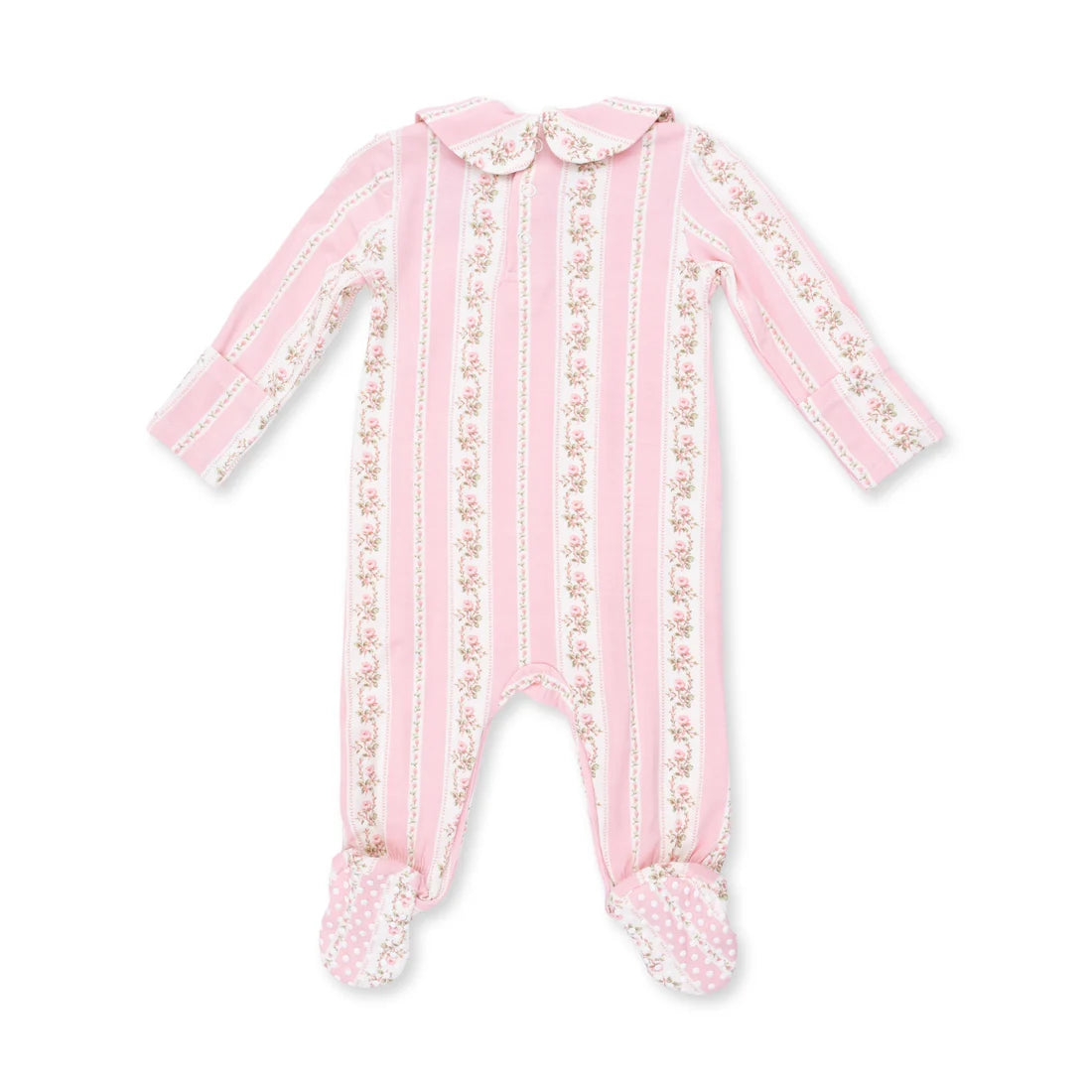 Antoinette Stripe - Smocked Peter Pan Footie