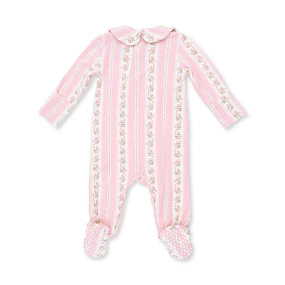 Antoinette Stripe - Smocked Peter Pan Footie