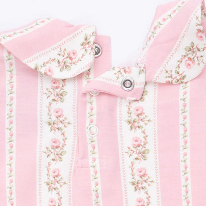 Antoinette Stripe - Smocked Peter Pan Footie