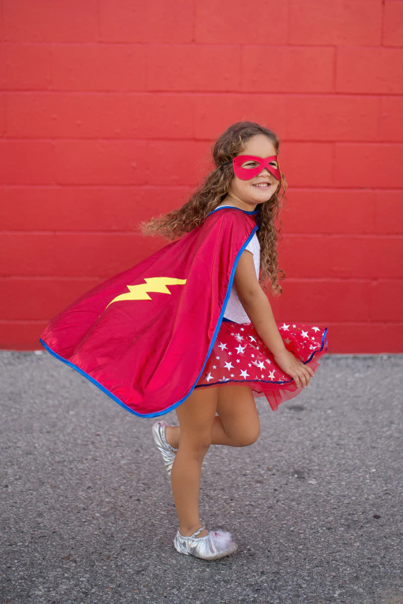 Superhero Tutu Cape and Mask Set Size 4-6
