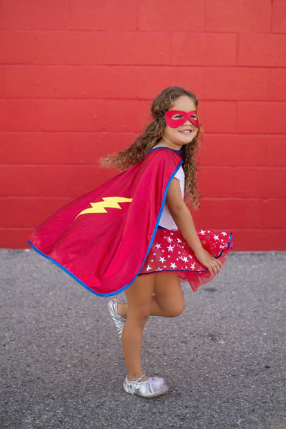 Superhero Tutu Cape and Mask Set Size 4-6