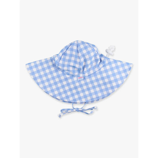 Periwinkle Blue Gingham Sun Hat