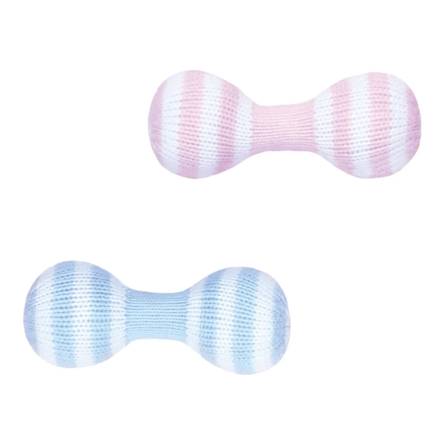 Dumbbell Hand-Knit Rattle