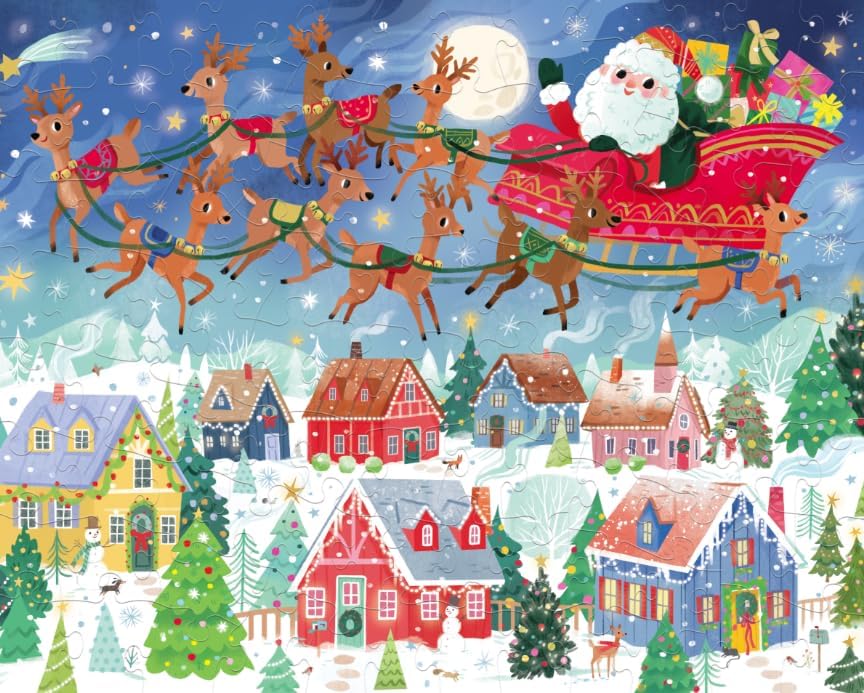 100 Piece Puzzle Santas Visit