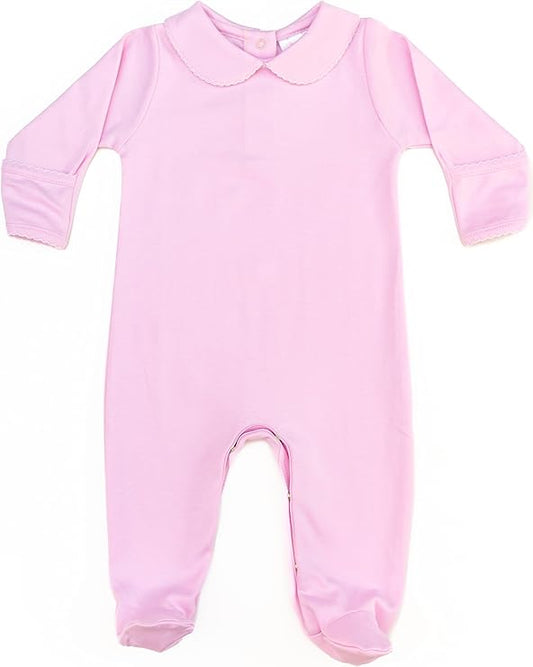 Footie With Collar Light Pink