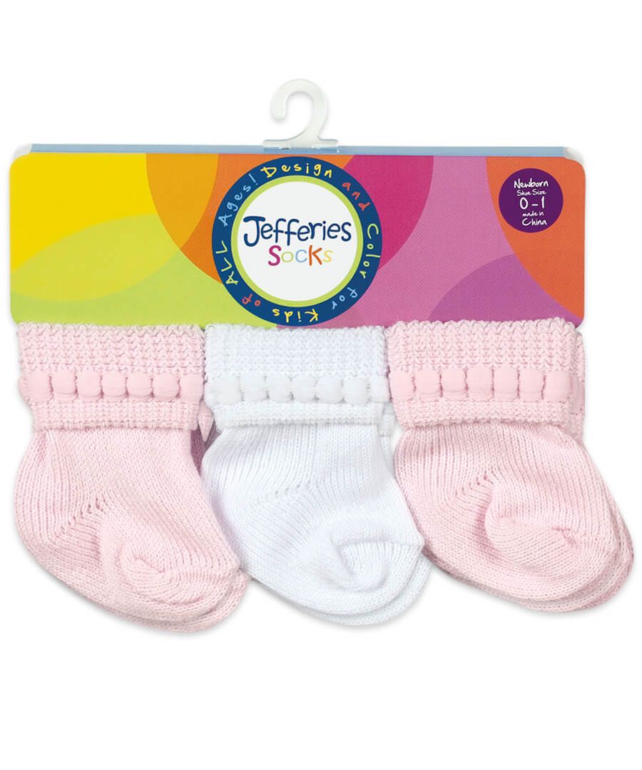 Girl Rock-A-Bye Turn Cuff Socks - 6 Pair Pack