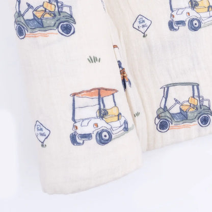 Zooming Golf Carts Swaddle Blanket