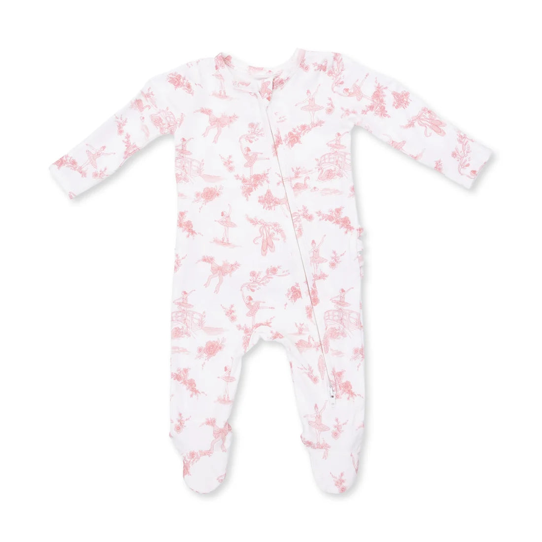 Ballet Toile Ruffle - 2 Way Zipper Footie