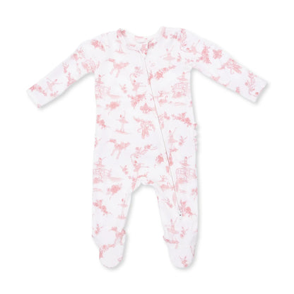 Ballet Toile Ruffle - 2 Way Zipper Footie