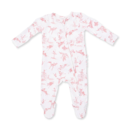 Ballet Toile Ruffle - 2 Way Zipper Footie