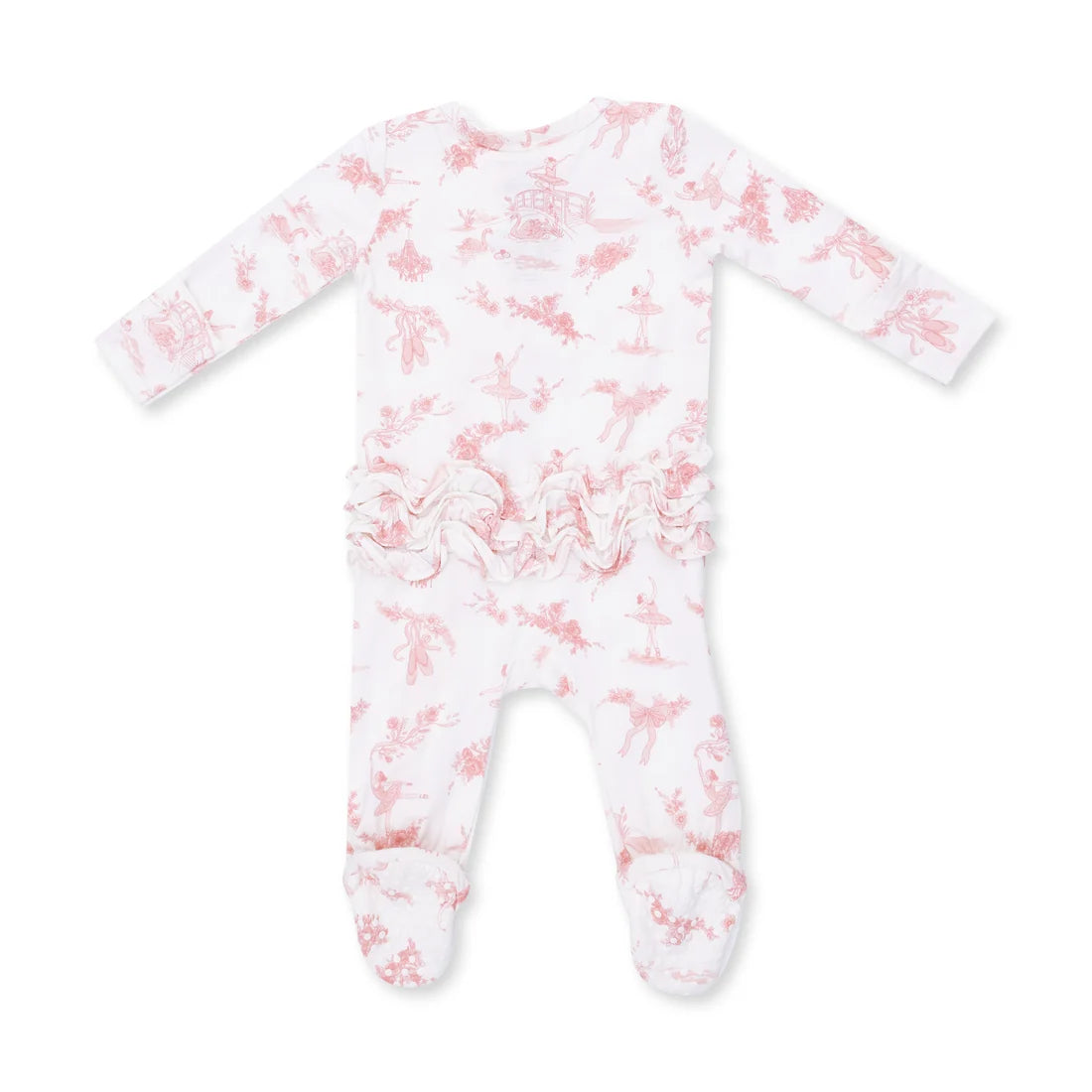 Ballet Toile Ruffle - 2 Way Zipper Footie