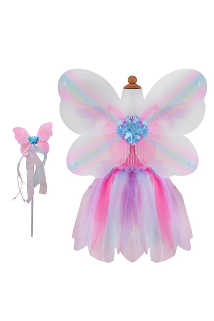 Butterfly Dress And Wings With Wand Size 5-6