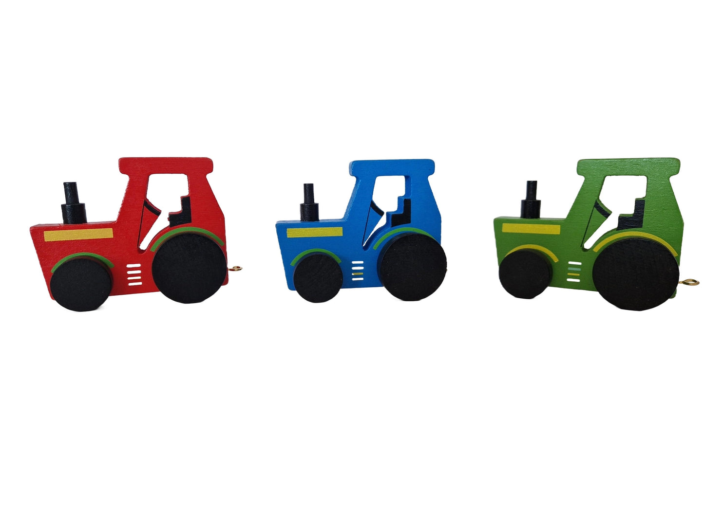 Name Train Colored Wooden Tractor