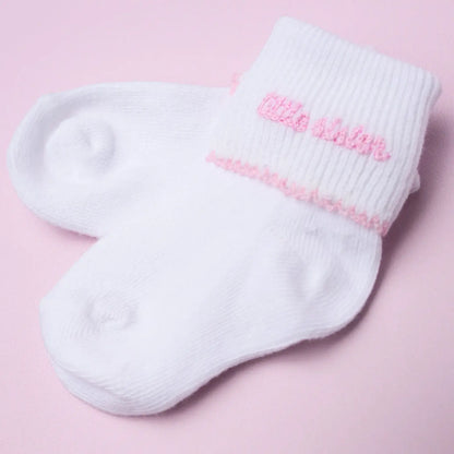 Little Sister Embroidered Socks