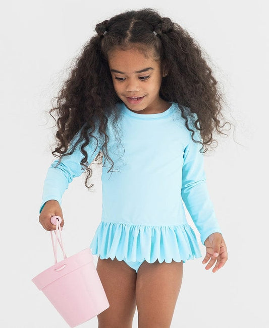 Tropical Scalloped Long Sleeve Rashguard