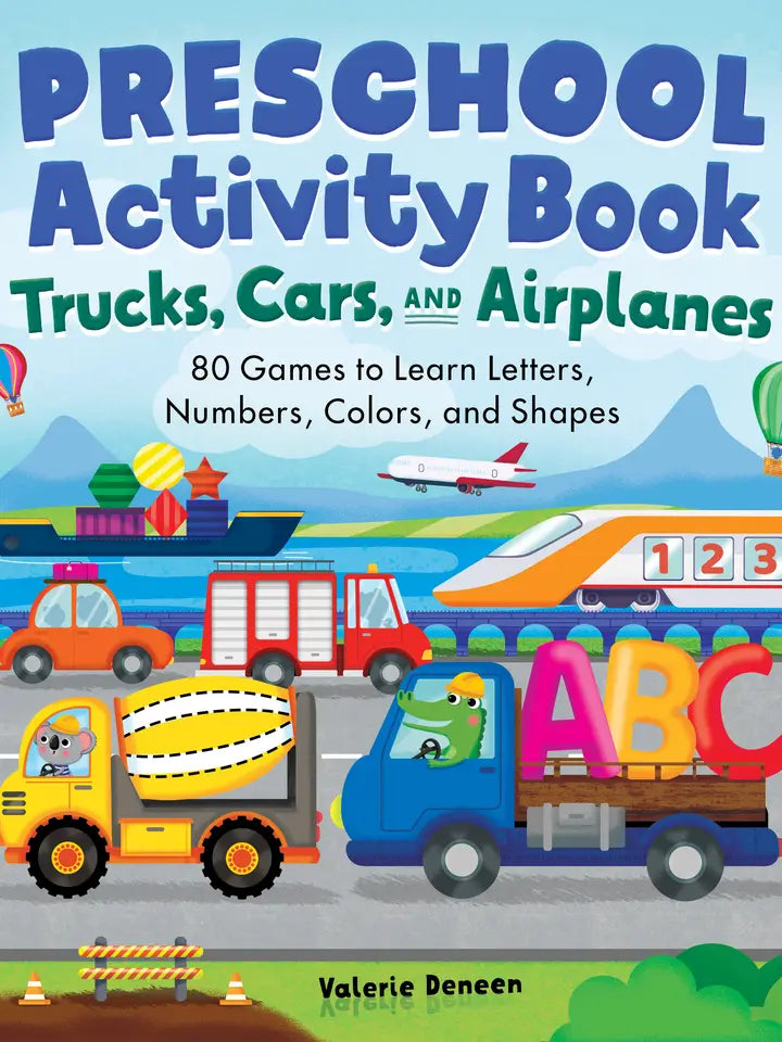 Preschool Activity Book Trucks, Cars, And Airplanes