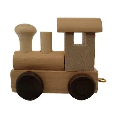 Natural Wooden Train On Wheels