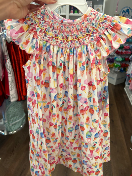 Susan Bishop Dress Ice Cream Print