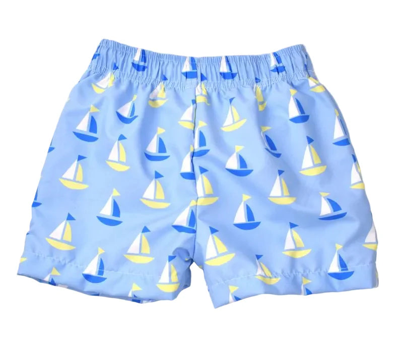 Light Blue Boat Rashguard And Swim Set