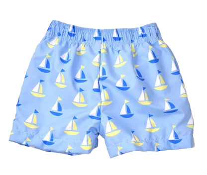Light Blue Boat Rashguard And Swim Set